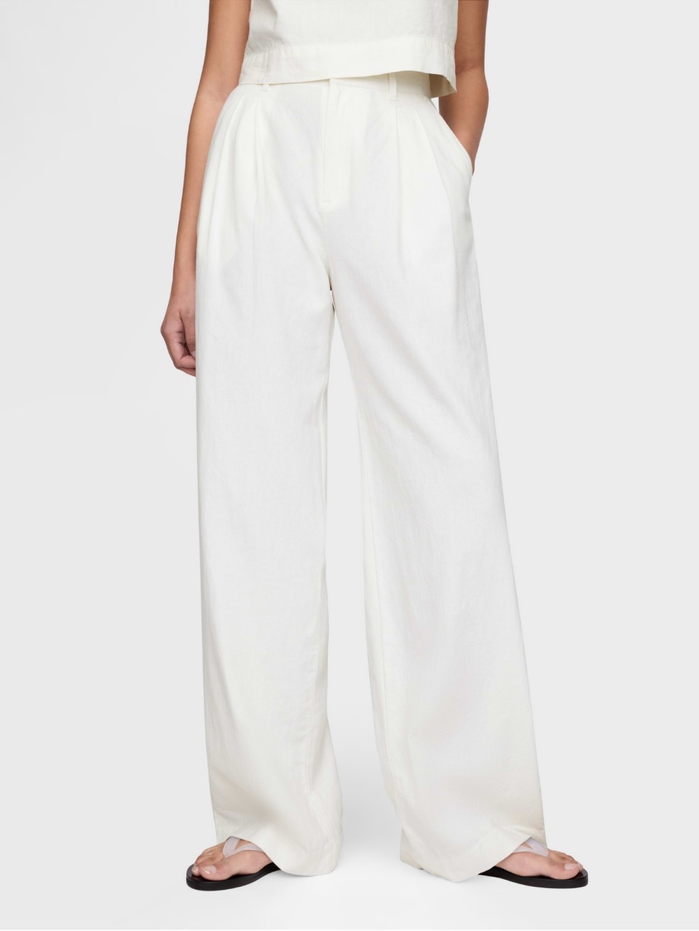 GAP 365 High Rise Linen Blend Trouser NWT TALL SIZING!!!